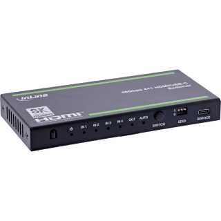 InLine - HDMI Switch, 4-fach, 48Gb/s, 8K@60Hz, mit USB-C