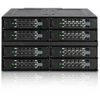 ICY DOCK - ToughArmor - MB508V5P-B - 8 Bay 2,5” U.2/U.3  SSD/HDD Vollmetall Backplane-Modul