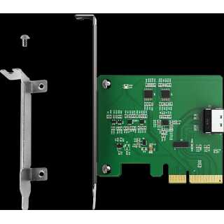 ICY DOCK - EXLink MB408A5 - MCIO 4i (SFF-TA-1016) zu PCIe 5.0 x4 Adapter mit Redriver