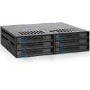 ICY DOCK - MB326SP-1B - ExpressCage - 6x 2.5" SATA/SAS in 1x 5.25" bay mobile rack screwless trays black