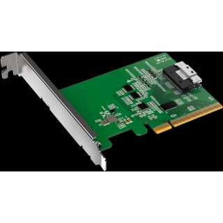 ICY DOCK - EXLink MB409A4 - SlimSAS 8i (SFF-8654) zu PCIe 4.0 x8 Adapterkarte mit Redriver