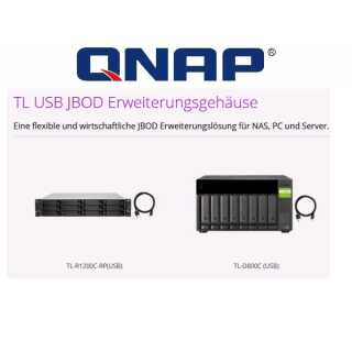QNAP - TL-D800C - Tower - 8x 2.5"/3.5" SATA 6Gbps - N/A - External Enclosure
