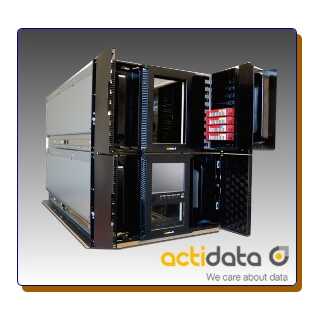 actiLib - Kodiak 6807 - BTL - 6U Basismodul - 1x LTO-8 HH FC - (80Slots bis zu 2,4PB (*DC))