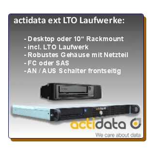 actiTape - LTO-8 extern Professional, SAS (SFF-8088)