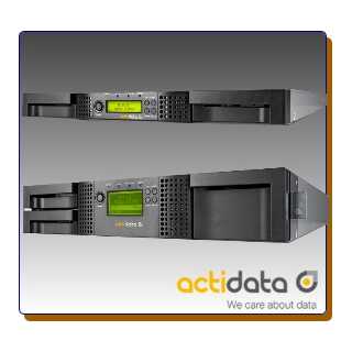 actiLib - Library 2U - mit 1x LTO-8 Gen2 HH SAS - (24 Slots bis zu 720TB (*DC))