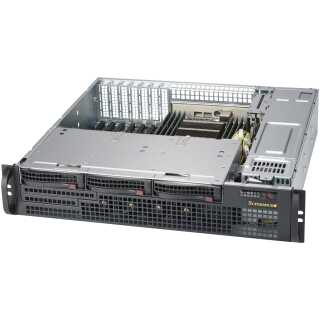 Supermicro - SuperChassis 825MBTQC-R802LPB - Rack-Montage - 2U verbessertes erweitertes ATX SATA/SAS Hot-Swap 800 Watt Schwarz