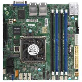 Supermicro - Motherboard A2SDi-8C+-HLN4F - Intel Atom®, 25 W, DDR4-SDRAM, DIMM, 1.2 V - FCBGA1310 Up to 256GB Registered ECC DDR4-2400MHz 12x SATA3 6Gbps Mini-ITX (retail pack)