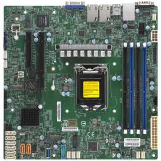 Supermicro - Motherboard X11SCH-F - micro ATX - LGA1151 Socket C246 Chipsatz USB 3.1 Gen 1 USB 3.1 Gen 2 2 x Gigabit LAN Onboard-Grafik (retail pack)