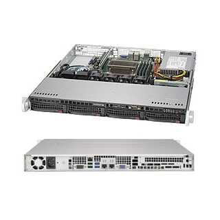 Supermicro - SC813M FTQC-350CB2 - Rack-Montage - 1U ATX SATA/SAS Hot-Swap 350 Watt Schwarz