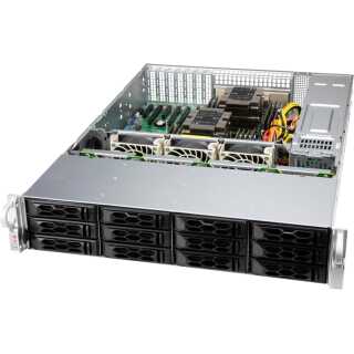 Supermicro - SuperChassis LA26E1C4-R609LP (Black) - Rack-Montage2U enhanced E-ATX SATA/SAS/NVMe 650 Watt Schwarz