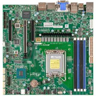 Supermicro - Micro-ATX X13SAZ-F 14th/13th/12th Gen LGA 1700 - Mainboard - Intel Sockel 1700 (Core i) - Micro/Mini/Flex-ATX DDR5 UDIMM PCI-Express (retail pack)