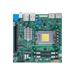 Supermicro - Motherboard X13SAV-LVDS - Mini-ITX - LGA1700-Sockel - Q670E Chipsatz - USB 3.2 Gen 1, USB 3.2 Gen 2 - 2.5 Gigabit LAN - Onboard-Grafik (CPU erforderlich) HD Audio