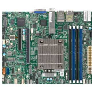 Supermicro - X12SDV-4C-SP6F-O - Motherboard - FlexATX - Intel Xeon D-1718T FCBGA2227 Sockel USB 3.0 4 x Gigabit LAN 2 x 25 Gigabit LAN Onboard-Grafik (retail pack)