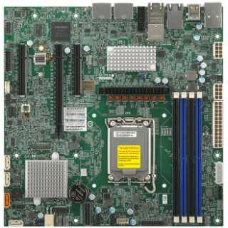 Supermicro - Motherboard X14SAZ-TLN4F - micro-ATX Sockel 1851 Single - Mainboard - ATX - 192 GB DDR5 DIMM UDIMM RAID 0-1-5-10 SATA 6 GB/s Gigabit-LAN PCI