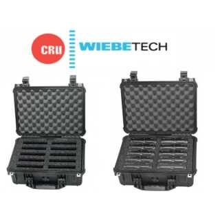 CRU - Hard-shelled Carrying Case for Hard Drives - a waterproof Pelican 1450 case for transporting up to 10 standard-sized hard drives