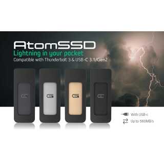 Glyph - Atom - SSD - 1 TB - extern (tragbar) - M.2 - USB 3.1 Gen 2 (USB-C Steckverbinder) schwarz