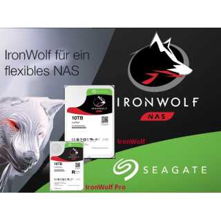 Seagate - IronWolf ST12000VN0008 - Festplatte - 12 TB - intern - 3.5" (8.9 cm) - SATA 6Gb/s - 7200 rpm - Puffer: 256 MB