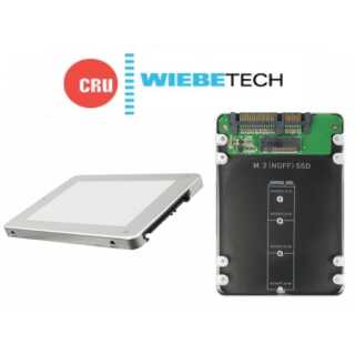 CRU - SATA Adapters - Convert various drive types to a standard SATA interface - For M.2 SATA SSDs - open top for easy access