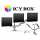 ICY BOX - IB-MS505-TI - Monitorständer mit Tischhalterung für drei Monitore bis zu 32’’ (81 cm) - silv./blac