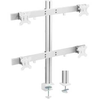 InLine - Aluminium Monitor-Tischhalterung für 4 Monitore bis 32", 8kg
