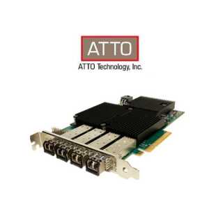 ATTO - 32Gb FC 4Ch. PCIe x16 Gen3.0 Optical SFP+ LC Low Profile HBA Gen7
