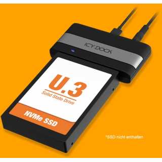 ICY DOCK - EZ-Adapter Ex MB307U-1VB - Externer USB4 zu U.2/U.3 NVMe SSD Adapter