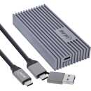 InLine - USB4-Gehäuse, USB-C zu M.2 NVMe SSD,...