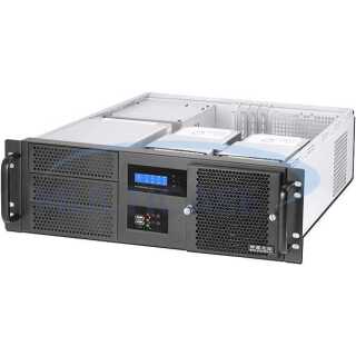 19 Zoll ATC-Industriegehäuse 3HE, ohne Netzteil schwarz, 380 mm tief, für PS/2-Netzteile, Stromspar-Funktion, ATX, 2x ODD, 5x HDD, 1x ODD/HDD/2xSSD, PS2