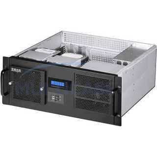 19 Zoll ATC-Industriegehäuse 4HE, ohne Netzteil schwarz, 380mm Einbautiefe, ATX, 3x ODD, 8x HDD, 1x SSD, PS2/mini-red., Lüftersteuerung