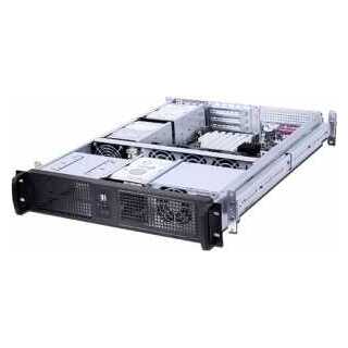 19 Zoll Industriegehäuse 2HE ohne Netzteil, 550mm Einbautiefe, F-ATX, 2x ODD, 6x HDD, PS2 für M/B bis zu 12x10,5"