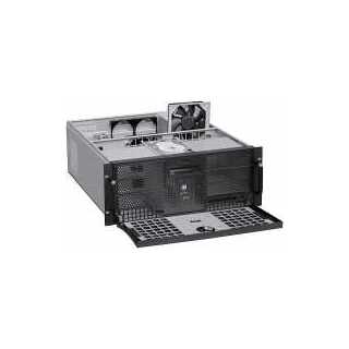 19 Zoll Industriegehäuse 4HE ohne Netzteil, 510mm Einbautiefe , ATX, 6x 5,25", 7x 3,5", 1x HDD/FDD, PS2/mini-red., Front-Tür