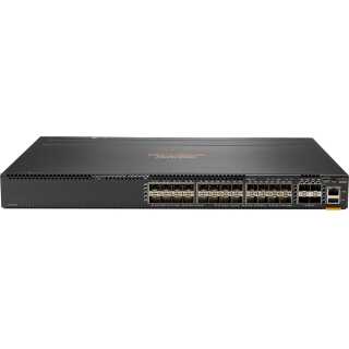HPE - Aruba 6300M - Switch - L3 - managed - 24 x 1 Gigabit / 10 Gigabit SFP+ + 4 x 1 Gigabit / 10 Gigabit / 25 Gigabit / 50 Gigabit SFP56 (Uplink / Stacking) Front und Seite zu Hinterseite an Rack montierbar