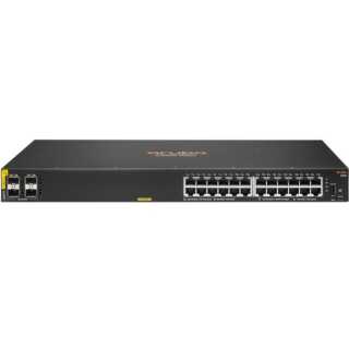 HPE - Aruba Serie - Switch - 6100 24G Class4 PoE 4SFP+ - managed - 24 x 10/100/1000 (PoE+) + 4 x 1 Gigabit / 10 Gigabit SFP+ - Seite-zu-Seite-Luftstrom - an Rack montierbar - PoE+ (370 W)