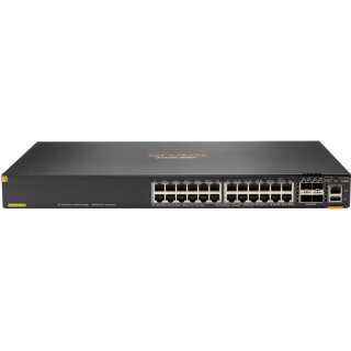 HPE Aruba 6200F 24G Class4 PoE 4SFP+ 370W Switch - Switch - max. Stapelentfernung 10 km - L3 - managed - 24 x 10/100/1000 (PoE+) + 4 x 1 Gigabit/10 Gigabit SFP+ (Uplink) an Rack montierbar PoE+ (370 W)