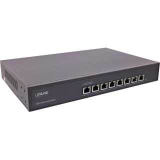 InLine - Netzwerk Switch 8-Port, 10Gigabit Ethernet, 19", Metall, Lüfter