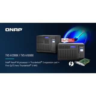 QNAP - TVS-H1277AX-R5-16G - 12-Bay QuTS hero NAS 8 x 3.5" SATA+4 - Storage Server - NAS - RAID 50 Ethernet USB 2.0