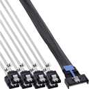 InLine - MCIO x8 Breakout-Kabel auf 8x SATA, 0,5 m
