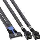 InLine - MCIO Kabel, MCIO x8 auf 2x MiniSAS-HD SFF-8643,...