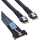 InLine - MCIO Kabel, MCIO x8 Stecker zu 2x 4i SFF-8654 Stecker, 1 m