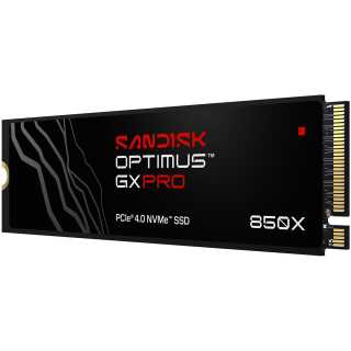 Sandisk - Optimus GX PRO 850X - SSD - verschlüsselt - 1 TB - intern - M.2 2280 D5-M (M.2 2280 D5-M) PCIe 4.0 x4 (NVMe) TCG Opal Encryption 2.01 integrierter Kühlkörper